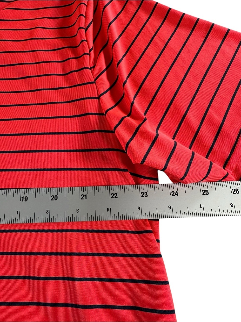 Under Armour Red Polo with Thin Black Stripes Men’s XL - Picture 8 of 9